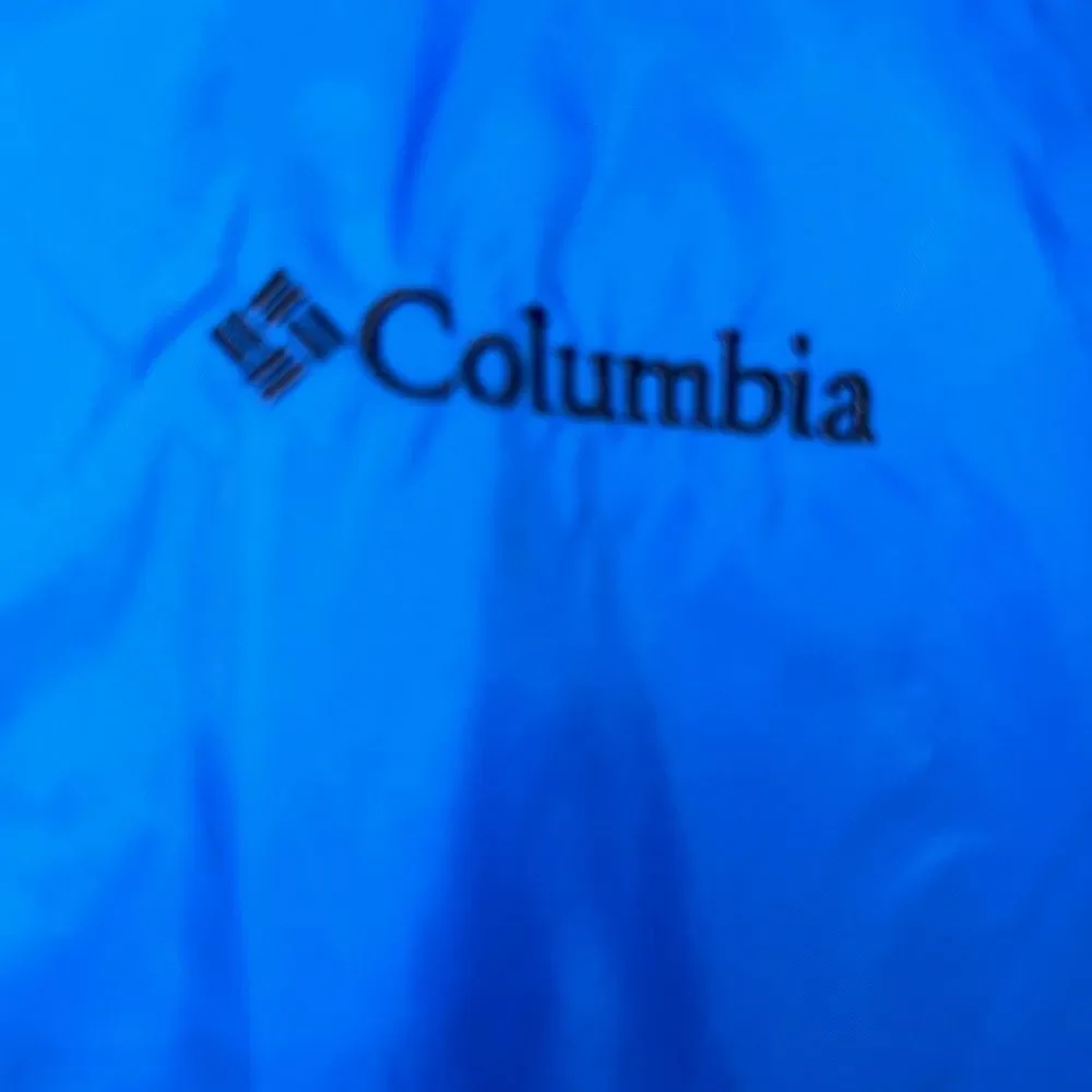 Columbia Two-Tone Blue and Black Windbreaker Jacket boys L 14/16 Hiking #723